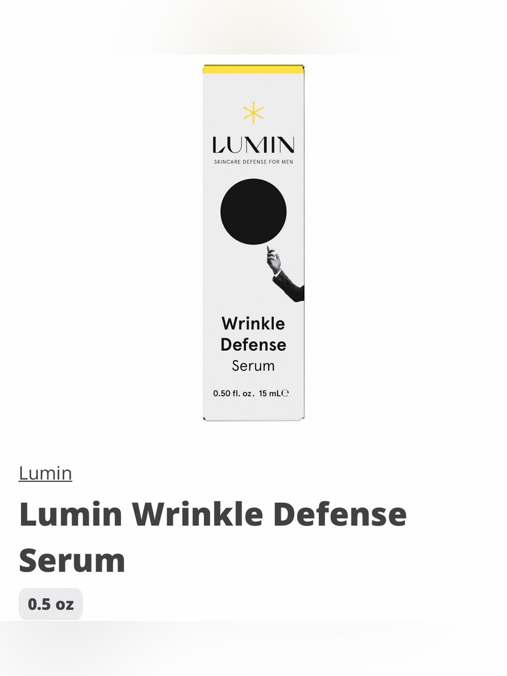 Lumin Wrinkle Defense Serum
0.5 oz